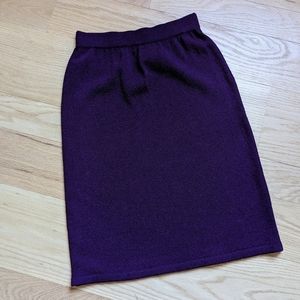 Vintage Skirt | Carlisle Sport | Wool Knit Skirt | Purple | Size XS
